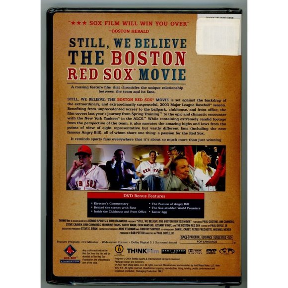 STILL, WE BELIEVE THE BOSTON RED SOX MOVIE DVD "unique relationship with the tea - Picture 2 of 2